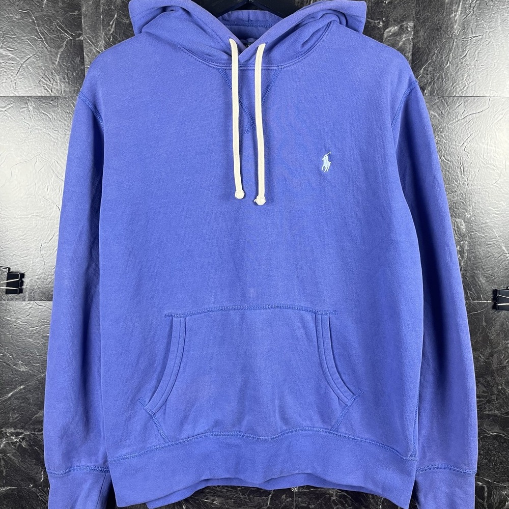 Polo Ralph Lauren Men's Blue Fleece Hoodie Large